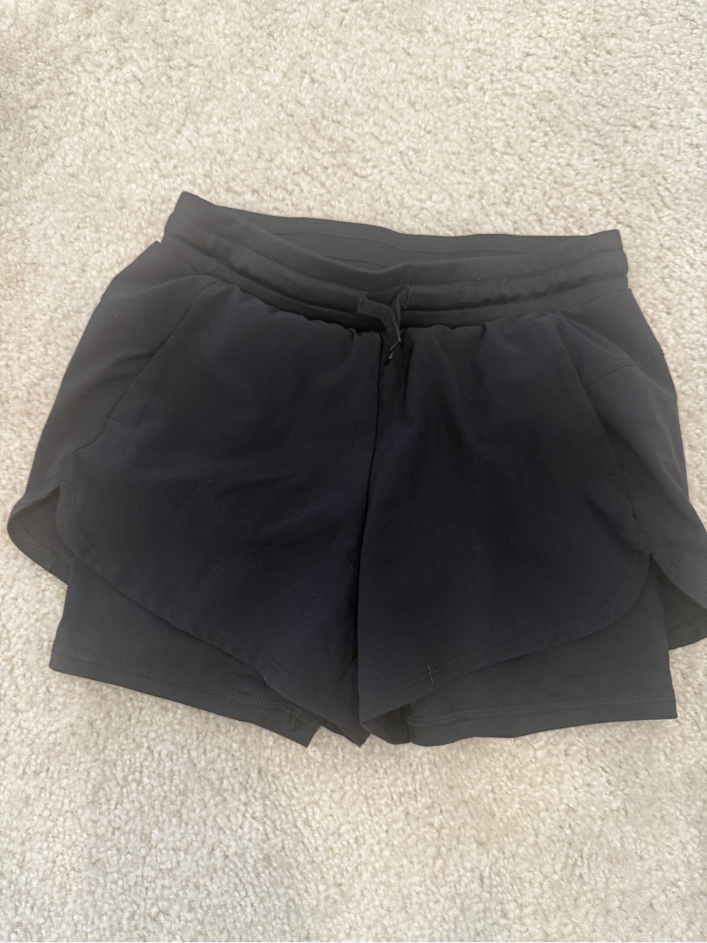 All In Motion Black Athletic Shorts for Girl’s with biker shorts under medium
